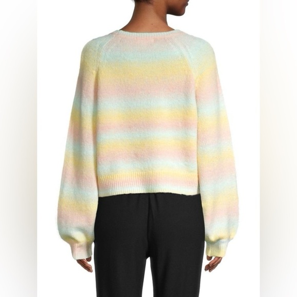 BB Dakota Multicolor Long Sleeve Striped Crew Pullover Sweater - Picture 2 of 6